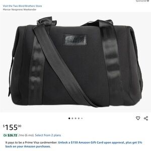 Neoprene Black Duffel Bag